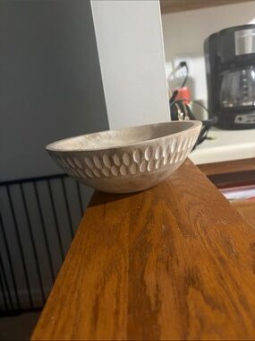 Handcrafted Beige Decorative Bowl - Home Art